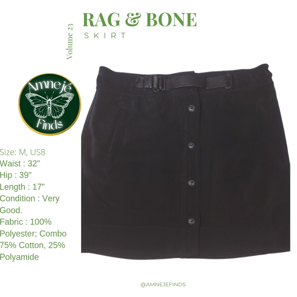 Rag & Bone Black Mini Skirt